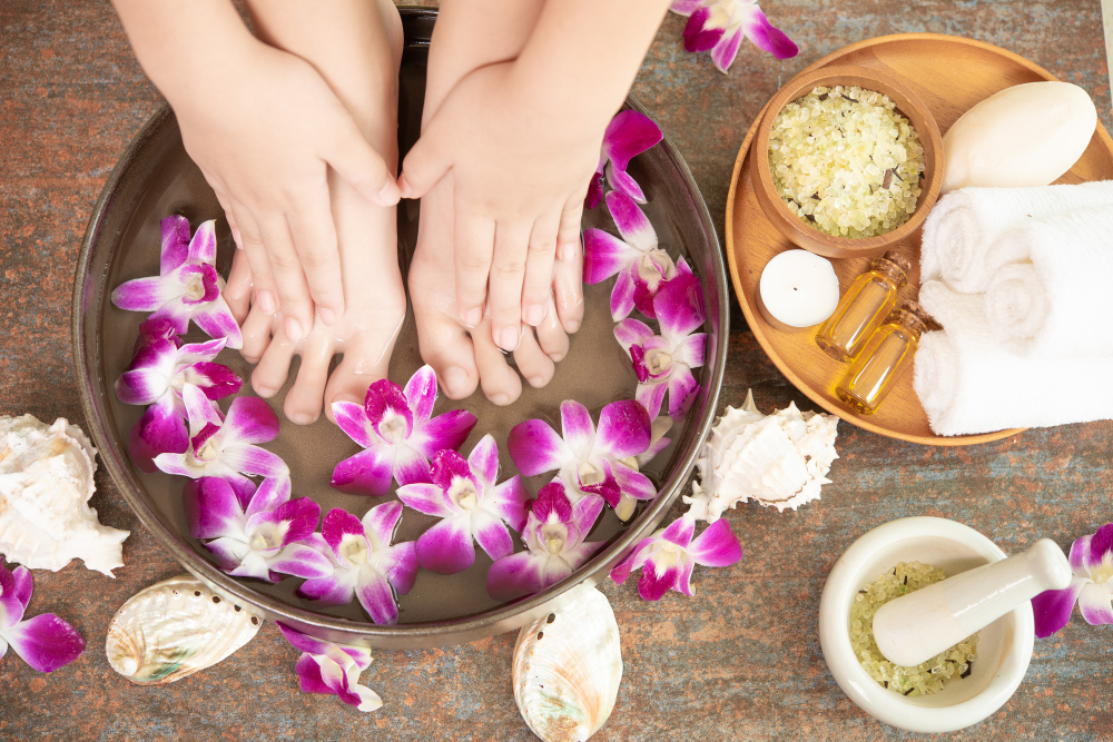Women foot and nail care
